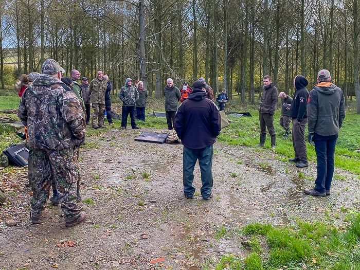 Shooters gathered for a safety brief at Misfits HFT